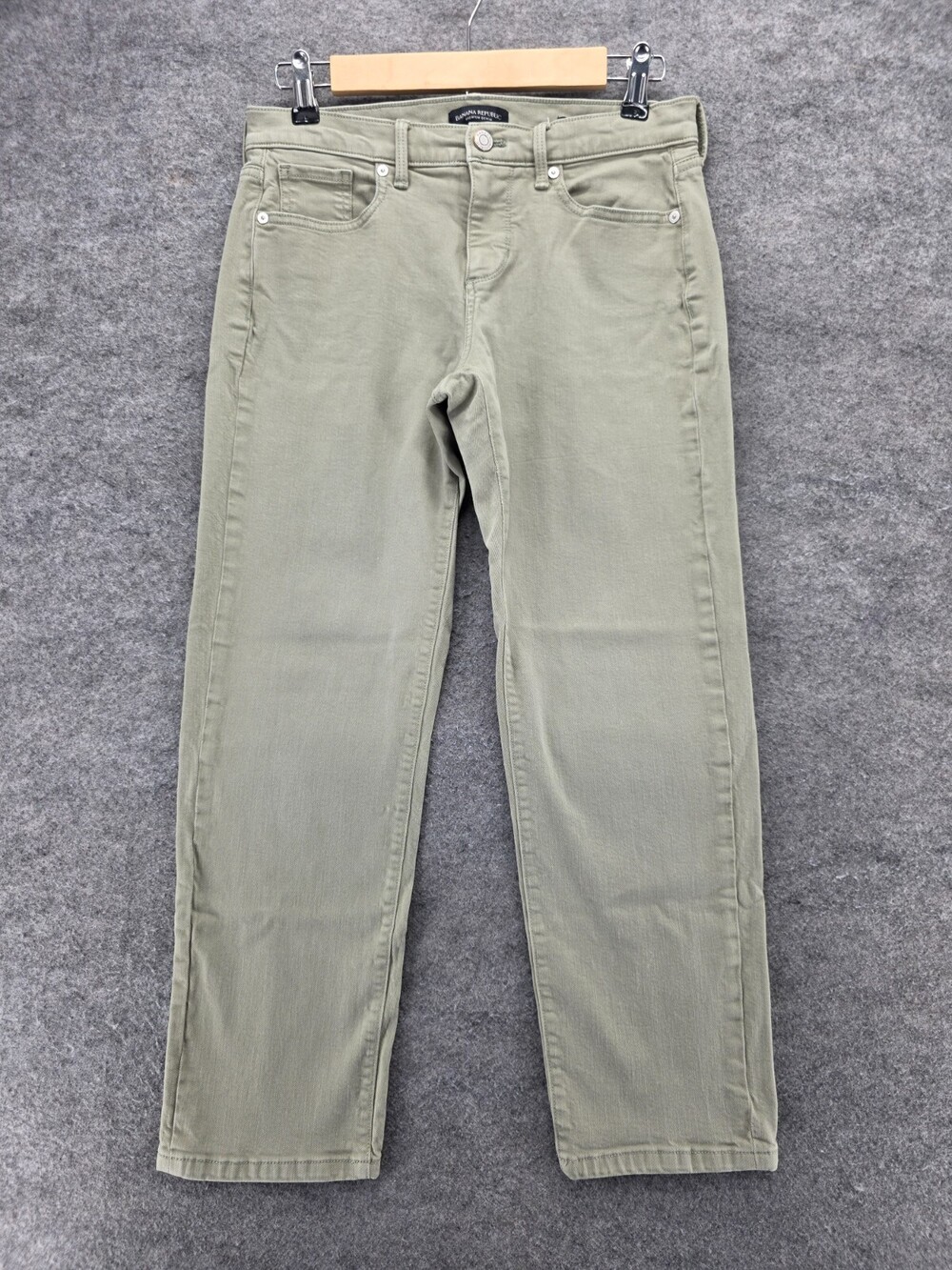 Banana Republic Jeans Womens 26 Girlfriend Green Mid Rise